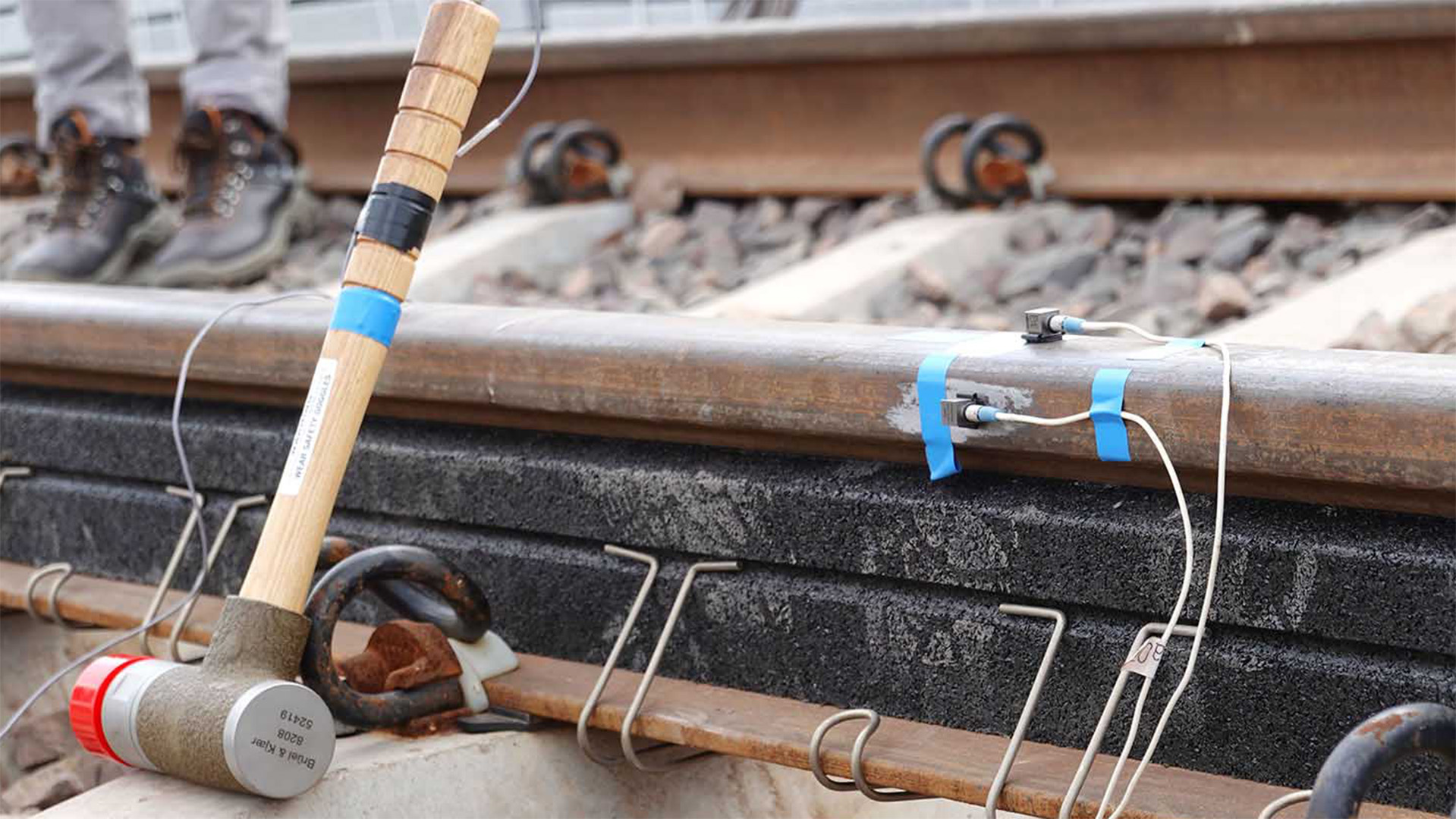 Na zdjęciu: tory kolejowe, na których prowadzono badania w projekcie BRIK