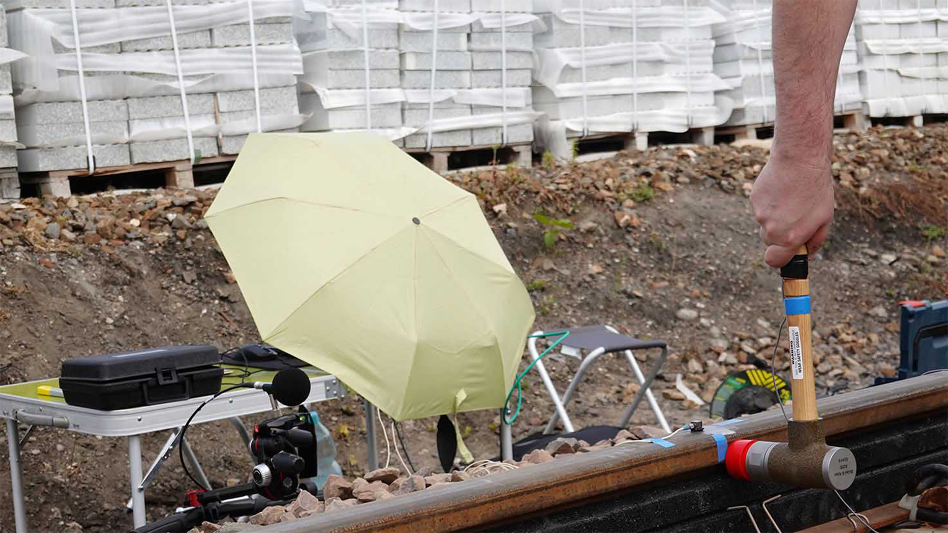 Na zdjęciu: tory kolejowe, na których prowadzono badania w projekcie BRIK