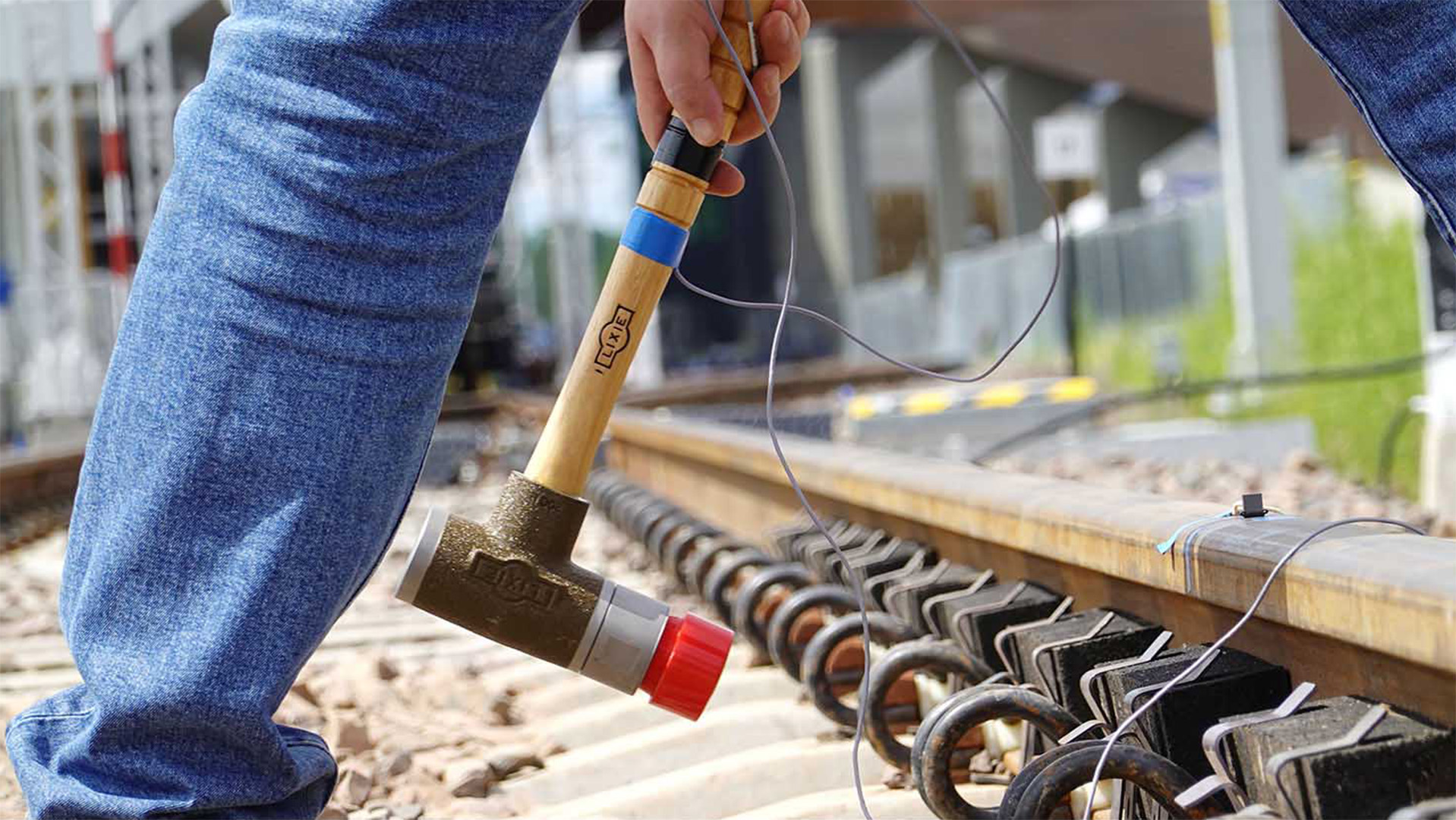 Na zdjęciu: tory kolejowe, na których prowadzono badania w projekcie BRIK