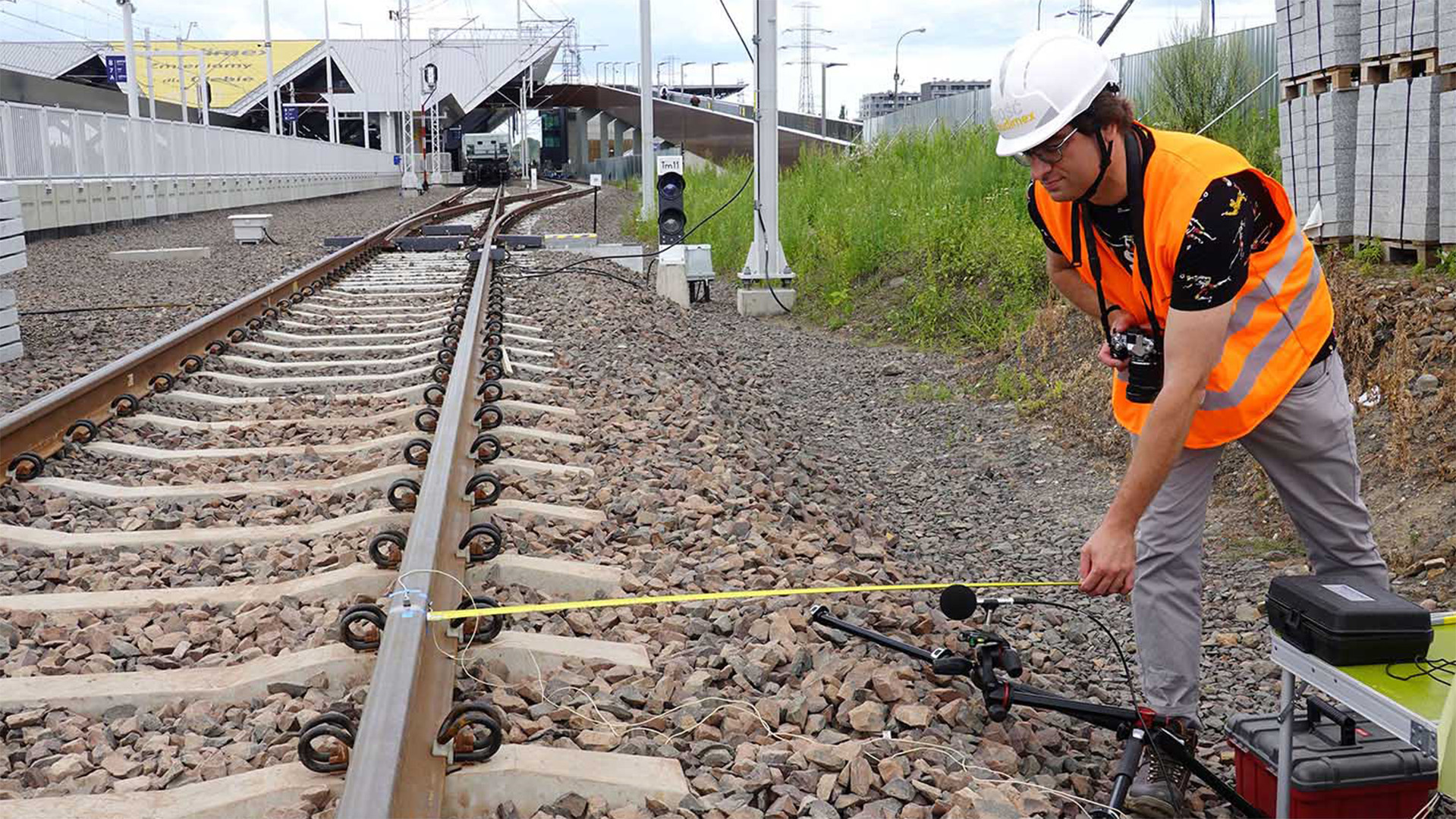Na zdjęciu: tory kolejowe, na których prowadzono badania w projekcie BRIK