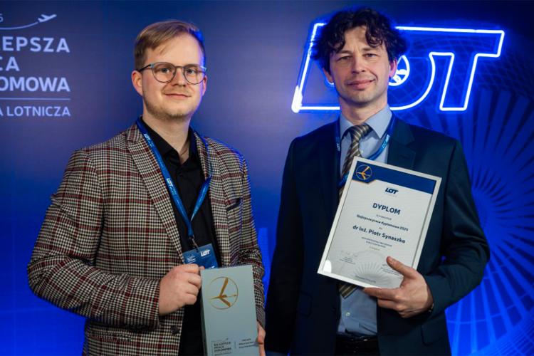 Na zdjęciu: Miłosz Sobociński, laureat nagrody PLL LOT