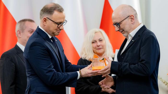 Prezydent RP Andrzej Duda i Dziekan Wydziału Architektury prof. Krzysztof Koszewski