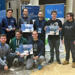 Na zdjęciu zespoły z Politechniki Warszawskiej nagrodzone w konkursie MathWorks Minidrone Competition 2025
