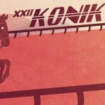 Grafika z koniem i tekstem, zapowiadająca XXII Targi Kół Naukowych i Organizacji Studenckich KONIK