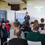 Prof. Przemysław Biecek podczas uroczystego otwarcia Centrum Wiarygodnej Sztucznej Inteligencji